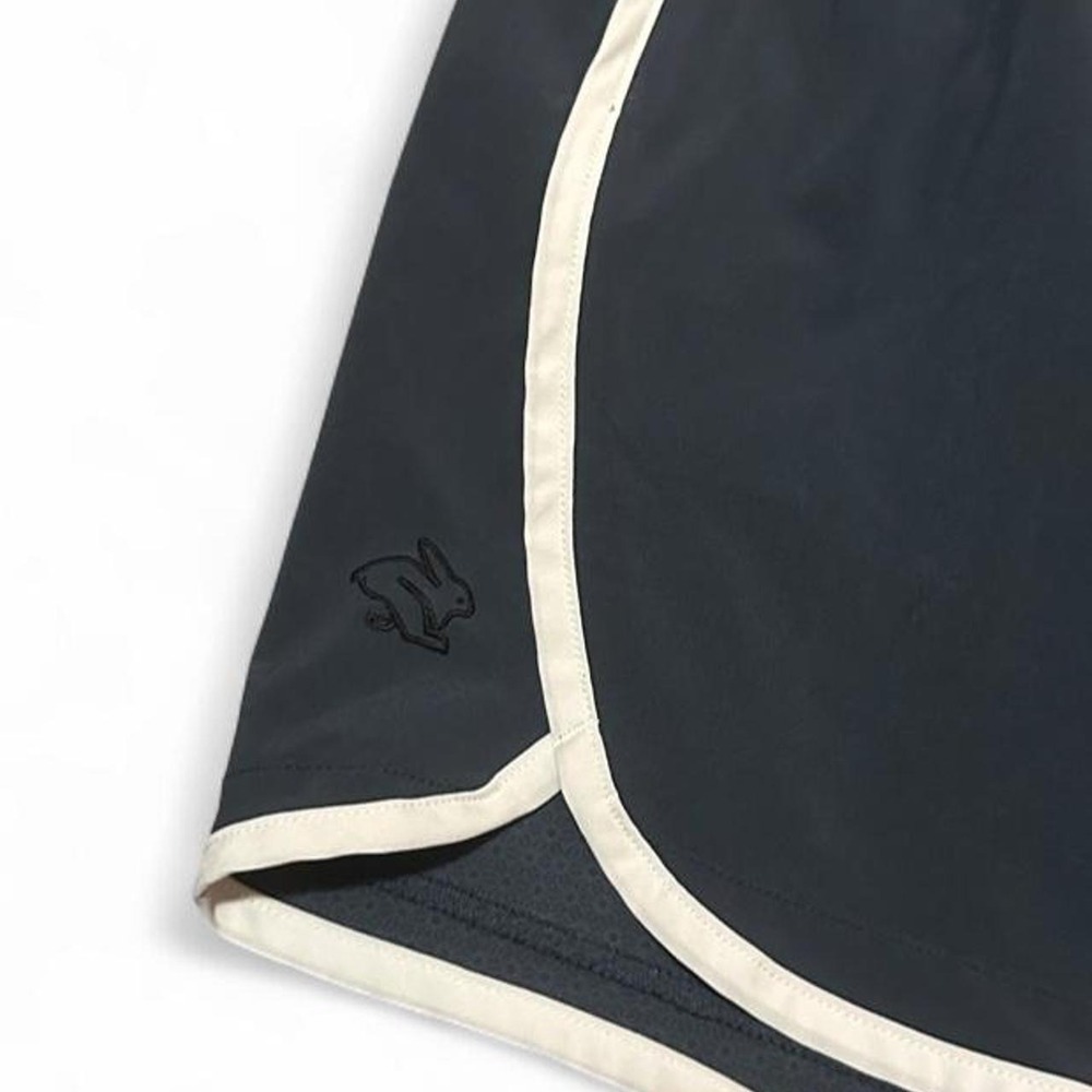 rabbit "Repeats" Retro Running Shorts in Navy & White - Picture 3 of 4